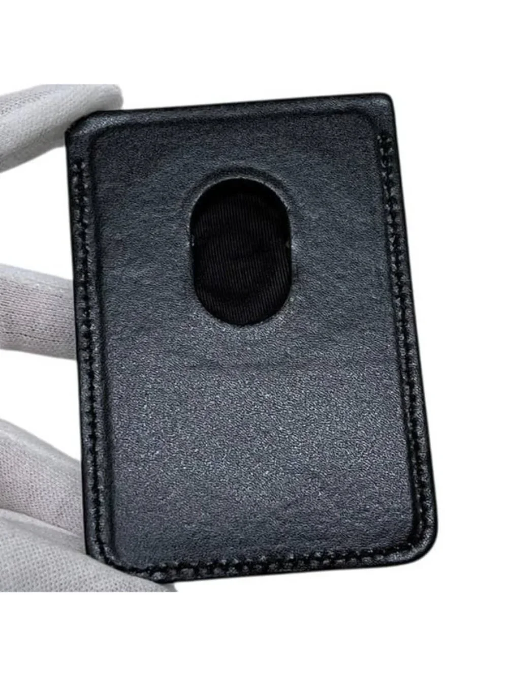 Balenciaga Card Holder Magsafe Black Magnet Leather Case